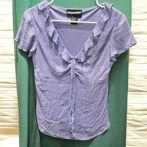 Requirements Lavender Ruffle Blouse size 6
